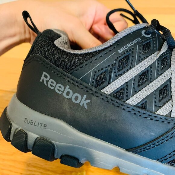 BRAND NEW  REEBOK MEN'S LEATHER WITH MICROWEB ATHLETIC OXFORDS - STEEL TOE - Picture 11 of 11